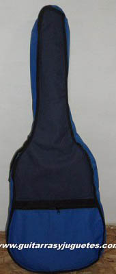 funda economica color negro con azul para guitarra
